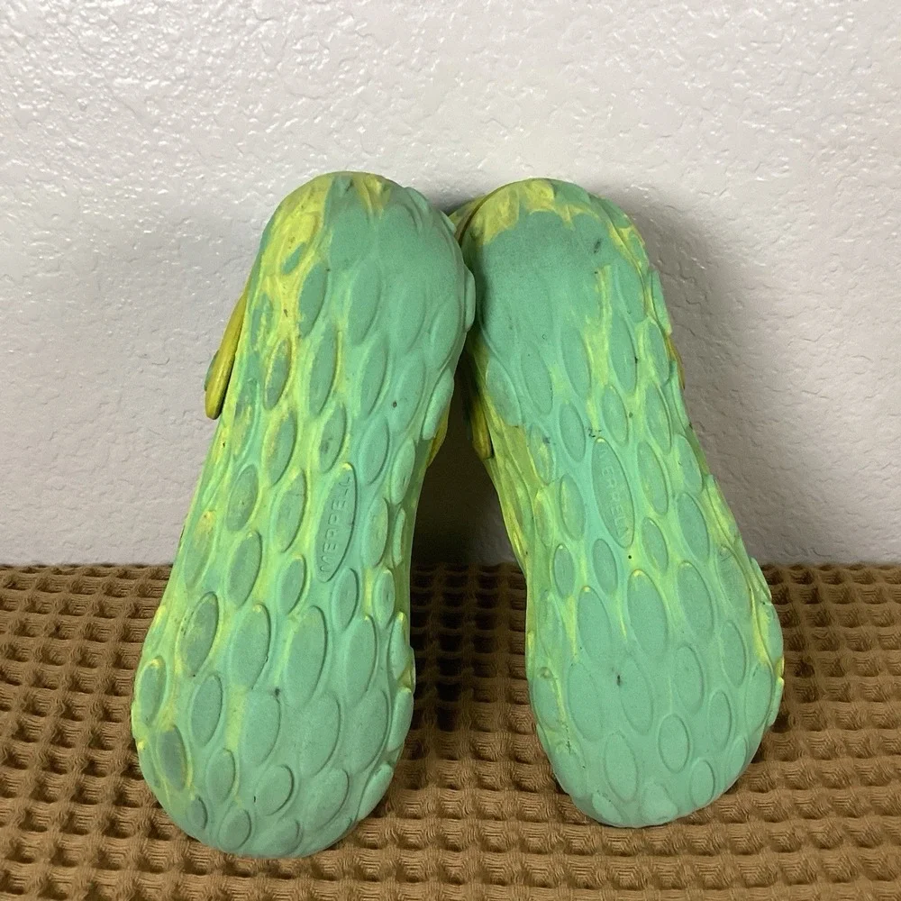 MERRELL Hydro Moc Clogs Big Kids Sz 1 Green MRS-1480-K'S Water Shoes